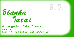 blanka tatai business card